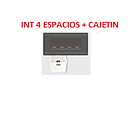 [INTE-943] INTERRUPTOR "4 ESPACIOS" NEGRO AQUA MAVIJU + CAJETIN