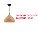 [LAMP-503] LAMPARA COLGANTE DE CUERDA CAMPANA BEIGE (IL010719)