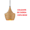 [LAMP-505] LAMPARA COLGANTE DE CUERDA COPA BEIGE (IL010721)