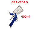 [PINTAR-005] PISTOLA PINTAR DE GRAVEDAD 400ML NIQUELADA USA DESINGS