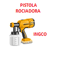 [PINTAR-020] PISTOLA ROCIADORA + BATERIA + CARGADOR INGCO 1 AÑO DE GARANTIA FAB