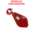 [POLE-005] POLEA DE HIERRO #5 CON GANCHO (2000KG)