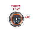 [SIERR-021] DISCO SIERRA CIRCULAR 7 1/4" X 40D X 5/8" TRUPER