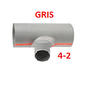 [T4-2G] TEE 110MM - 50MM GRIS / PLOMO