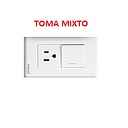 [TOMACO-604] TOMACO + INTERRUPTOR 125/250V BLANCO AQUA MAVIJU