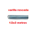 [VARO-015] VARILLA ROSCADA GALVANIZADA 1/2 X 3 METROS