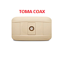 [VB-040] TOMA COAXIAL  VETO PLATA BEIGE / 1 SERVICIO