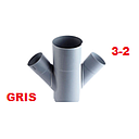 [YD3-2G] YEE DOBLE 75 - 50 GRIS / PLOMO ********