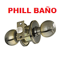 [CERRADURA-615] CERRAD.PHILLIPS BAÑO BRONCE ANTIGUO POMO (11706)