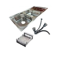 [FREGADERO-530] FREGADERO PLT 2 POZO 120 X 50 X 15 C/ CANASTA (LS-12050H)